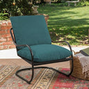 Modern Metal Frame Accent Chair with Upholstered Cushion