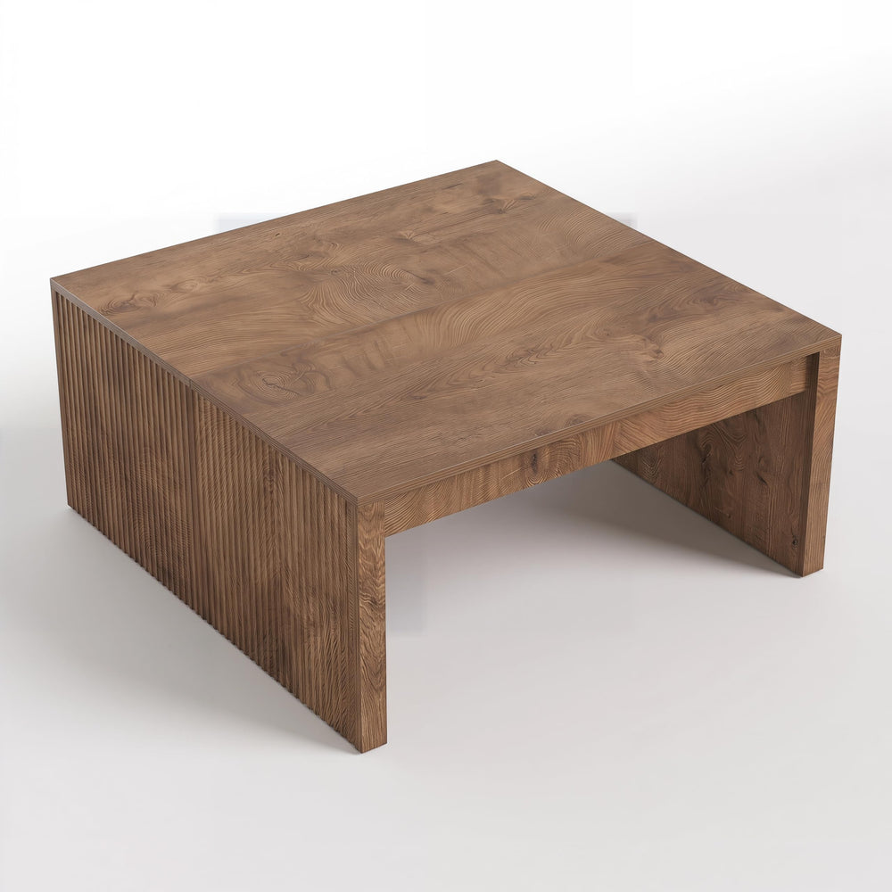 39.4" Square Fluted Coffee Table