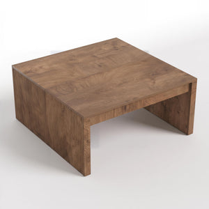 39.4" Square Fluted Coffee Table