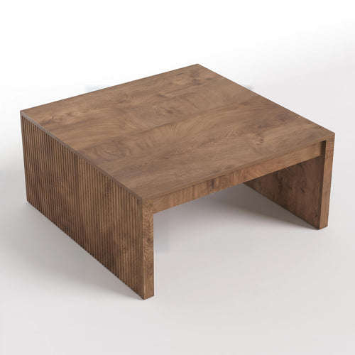 39.4" Square Fluted Coffee Table