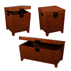 Mission Oak Trunk Table Set – 3 Piece