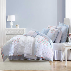 King Patchwork Comforter Set – 7-Piece Cotton Bedding