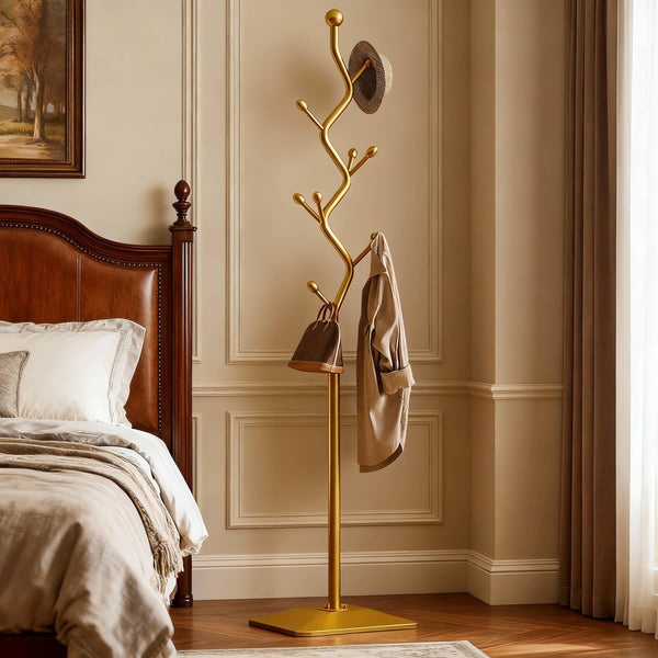 Metal Coat Rack Tree with 8 Hooks