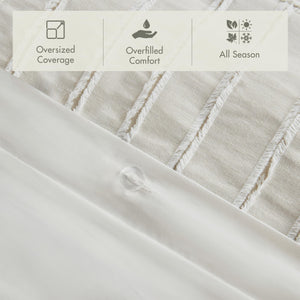 Cotton Clipped Jacquard Comforter Set with Removable Cover