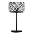 22.5" Oil Rubbed Bronze 2-Light Crystal and Iron Table Lamp