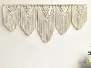 Extra Large Macrame Wall Hanging – 71"W x 32"H Boho Woven Tapestry