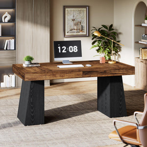 55-Inch Double Pedestal Executive Desk