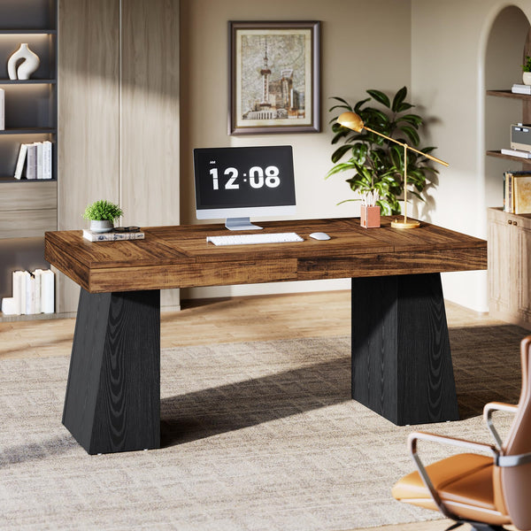 55-Inch Double Pedestal Executive Desk