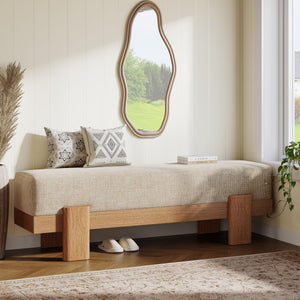 55-Inch Upholstered Entryway Bench