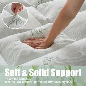 5-Inch Memory Foam Mattress Topper with Bamboo Viscose Cover