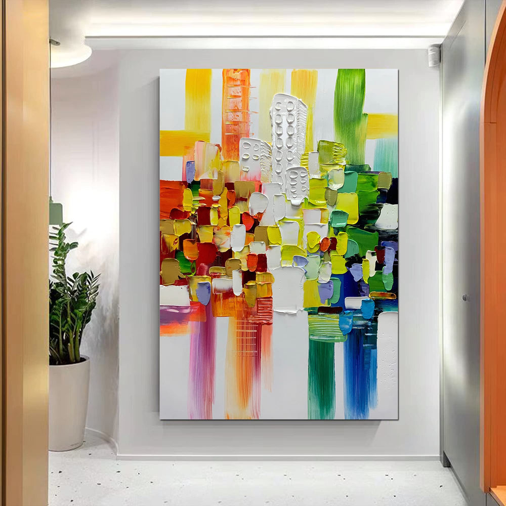 Abstract City Canvas Wall Art – 24x36 Inch