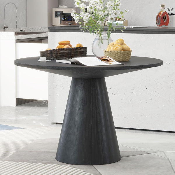 Round Dining Table – Retro Wooden, Seats 4