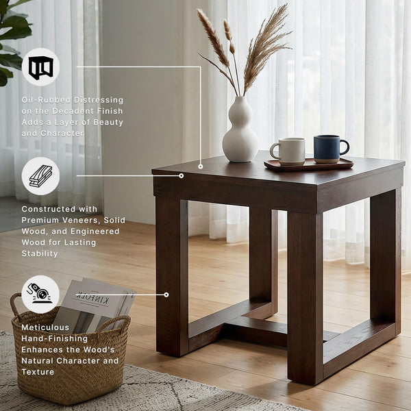 Mid-Century Square End Table