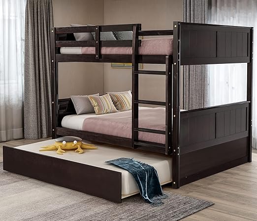 Full Over Full Bunk Bed with Trundle & Ladder