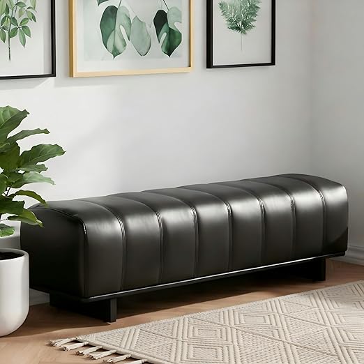 Faux Leather Upholstered Dining & Entryway Bench