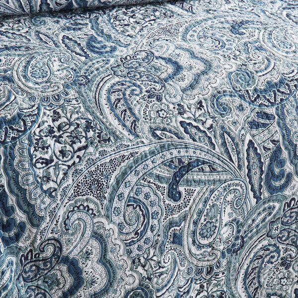 Paisley Cotton Quilt Set – 3-Piece Reversible Bedspread