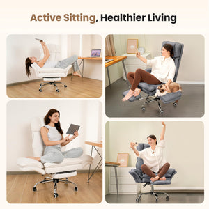 Big & Tall Office Chair with Flip Armrests & Footrest
