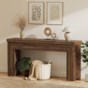 54 Inch Entryway Console Table with Storage Shelf