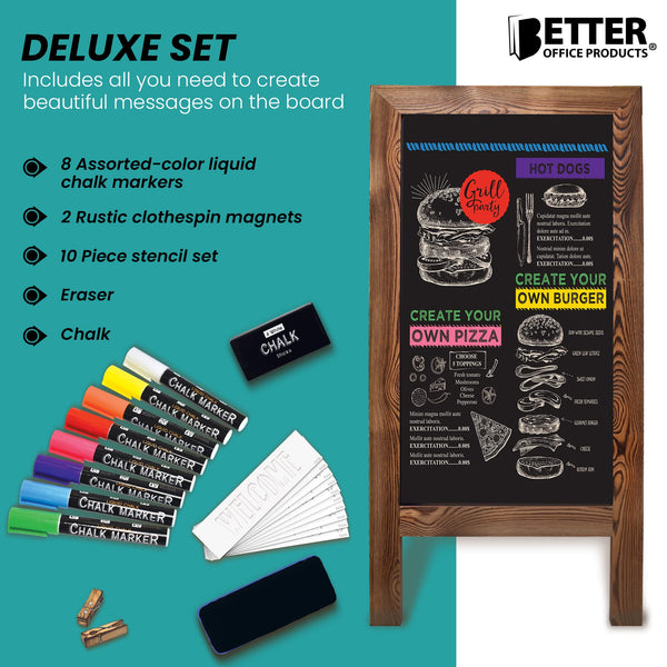 20x40 Magnetic A-Frame Chalkboard Sign with Accessories
