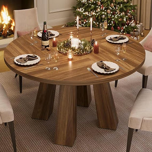 47" Round Dining Table for 4-6