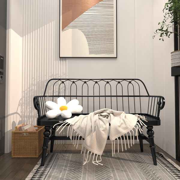 Spindle Back Farmhouse Bench