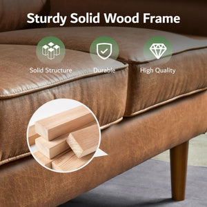 3-Seater Faux Leather Sofa