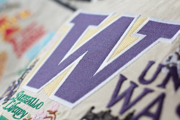 University of Washington Embroidered Throw Pillow