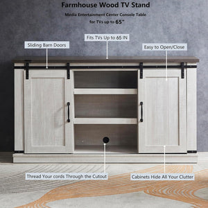 Modern Farmhouse Wood TV Stand for TVs up to 65 Inch