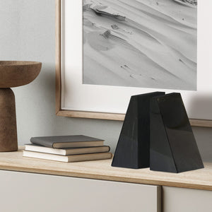 Polished Marble Triangular Bookends