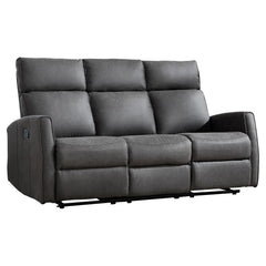 3-Seat Wall-Hugger Reclining Sofa – Grey Fabric