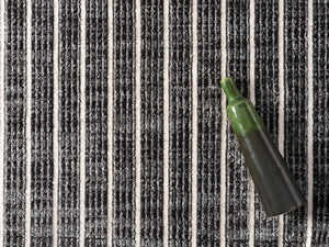Striped Area Rug – Grey & Black