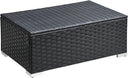 Outdoor Rattan Coffee Table with Storage