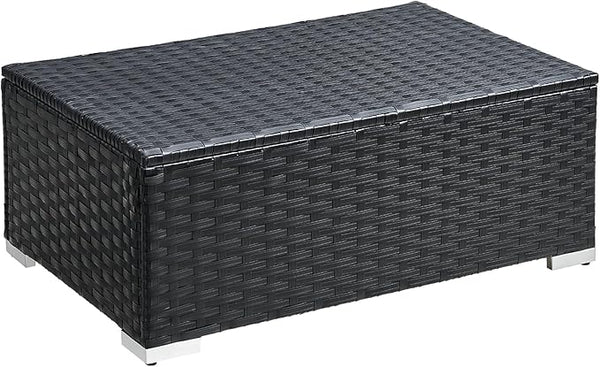 Outdoor Rattan Coffee Table with Storage