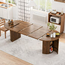 Extendable Oval Dining Table with Storage — Seats 4 to 10