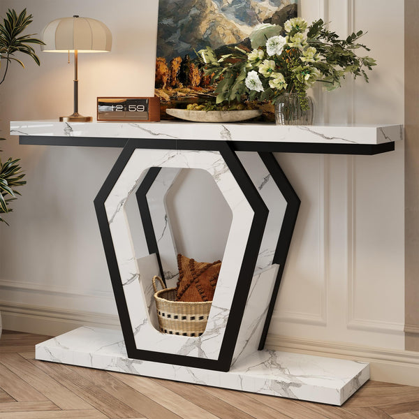 47" Console Table – Marble Texture