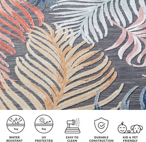 Indoor Outdoor Area Rug 8x10 – Stain & UV Resistant, Machine Woven Polyester