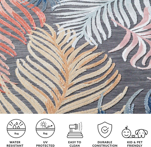 Indoor Outdoor Area Rug 8x10 – Stain & UV Resistant, Machine Woven Polyester