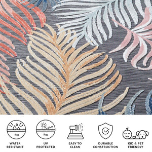 Indoor Outdoor Area Rug 8x10 – Stain & UV Resistant, Machine Woven Polyester