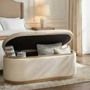 Modern Chenille Upholstered Storage Bench