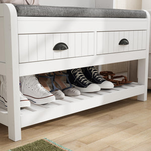 4-in-1 Hall Tree with Bench, Shoe Storage & Coat Rack
