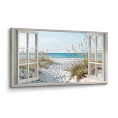 Coastal Ocean Canvas Wall Art – Beach Window Landscape Print
