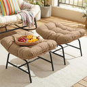 Outdoor Wicker Ottoman Set of 2