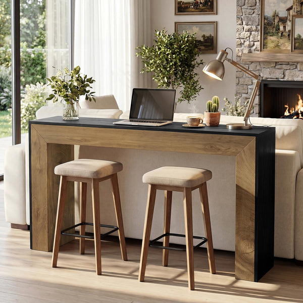 Industrial Counter Height Bar Table with MDF Top