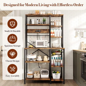 6-Tier Kitchen Baker's Rack with Power Outlet