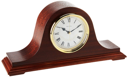 Annette II Chiming Mantel Clock – Mahogany Finish