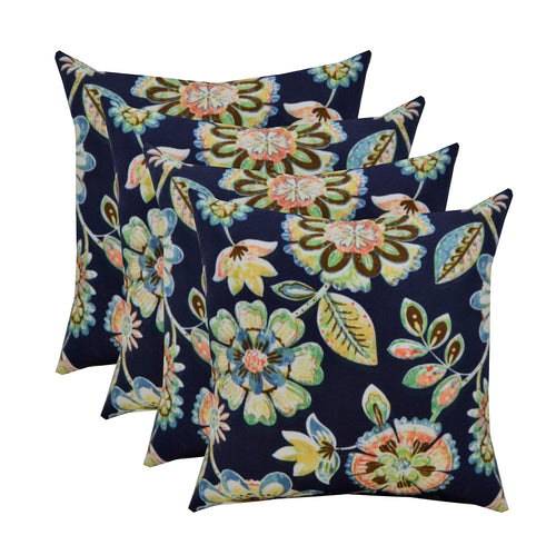 Outdoor Square Throw Pillow Set of 4 – 20x20 Inch, Water & Fade Resistant