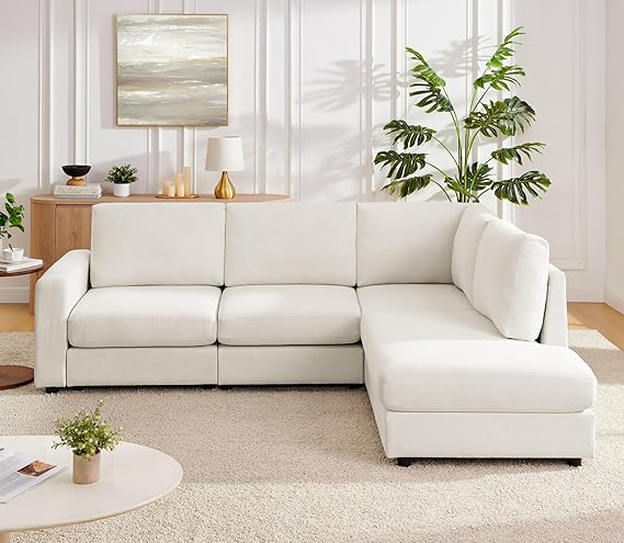 L-Shaped Sectional Sofa with Reversible Chaise