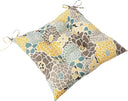 Tufted Indoor Outdoor Chair Seat Cushions with Ties – Set of 2