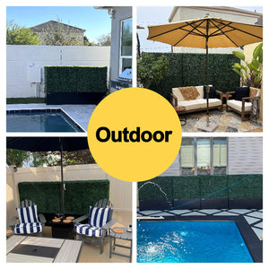 Freestanding Artificial Boxwood Hedge Privacy Screen