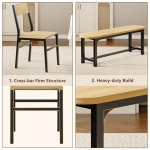 Dining Chairs and Benches Set of 4